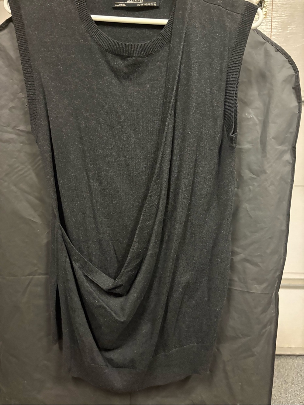 All Saints woman’s Black Crewneck Sweater